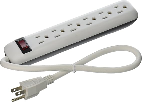 Powerzone OR801118 Power Outlet Strip, 125 V, 15 A, 6 Outlet