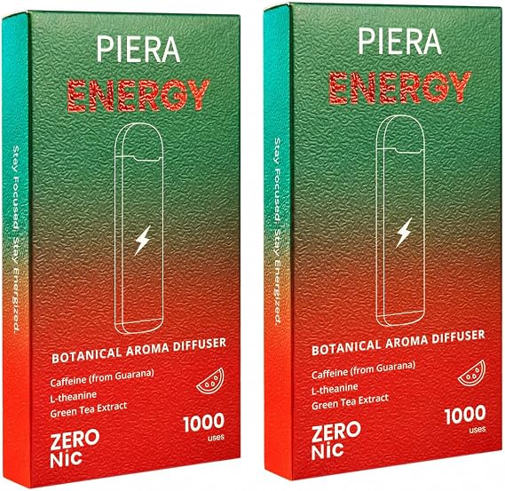 PIERA Botanical Aroma Diffuser Set, Plant-Based Botanical Scent, Non-Electronic Personal Fragrance Accessory, Detox, Sleep & Energy, 3 Sticks, 1 Pack (2, Energy)