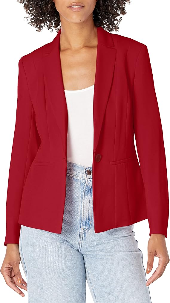 Kasper Women's Stretch Crepe One-Button Blazer