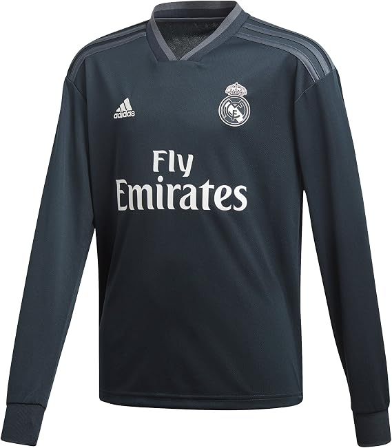adidas 2018-2019 Real Madrid Away Long Sleeve Football Soccer T-Shirt Jersey (Kids)