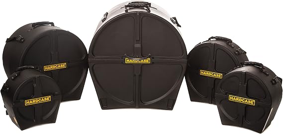 HARDCASE HROCKFUS3 Drum Case Set for 'Rock/Fusion' Kits, 5 Pieces