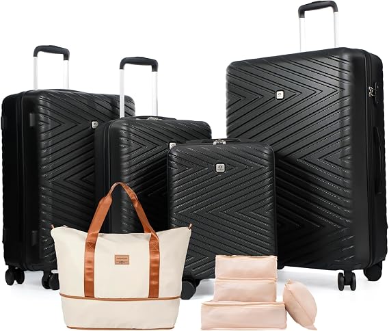 Travelhouse 9-Piece Hardshell Luggage Set with Spinner Wheels & TSA Lock