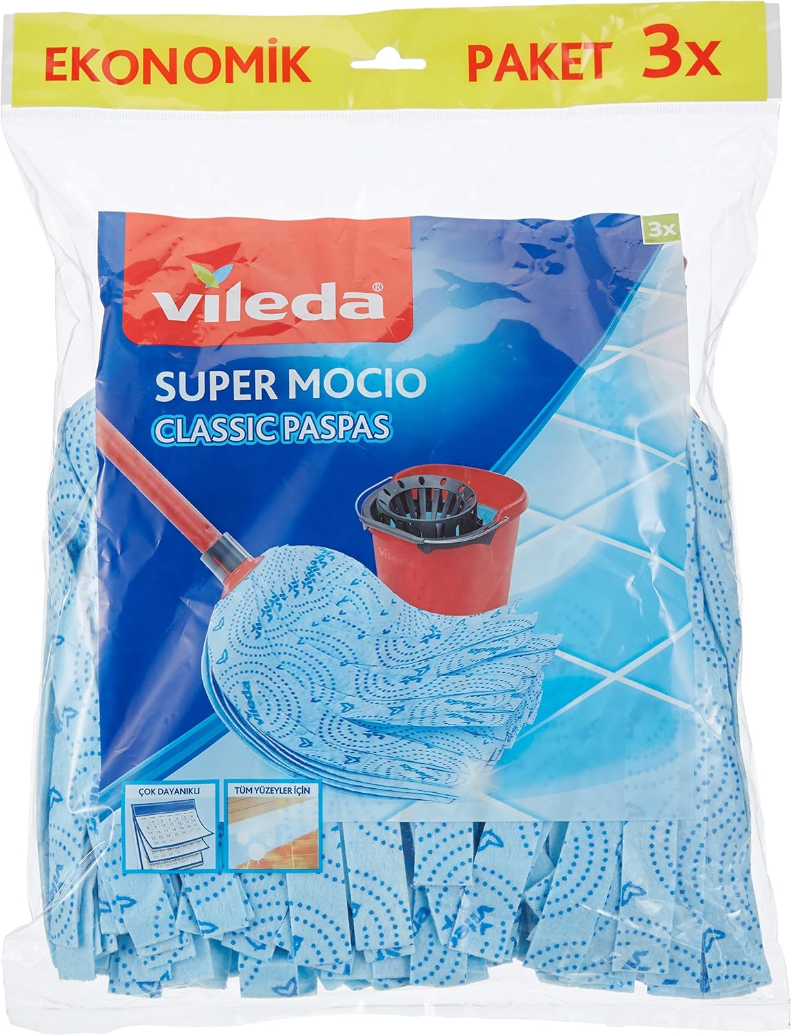 Vileda Classic Replacement Mat, 3 Pieces