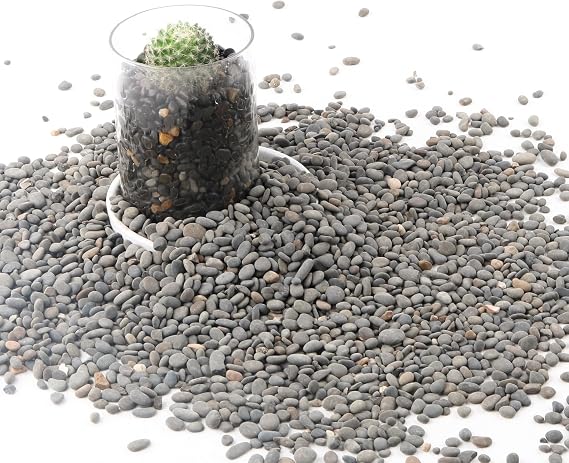 CJGQ Decorative River Rocks Pebbles for Succulents, Cacti & Gardens, Aquarium Gravel, Fish Tank Rocks, 2.4 lb