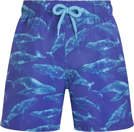 Ultra-light and packable Swim Shorts Sparkling Whales