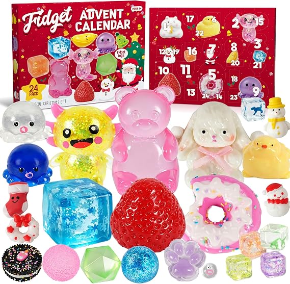 Advent Calendar 2026, 24-Day Countdown Calendar with Cute Squishy Toys