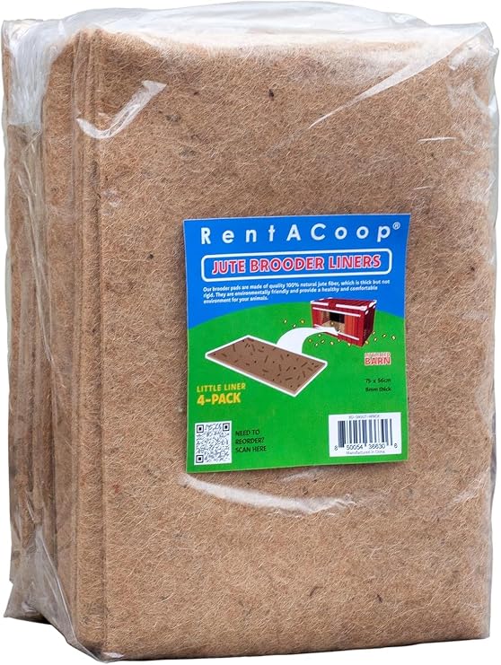 RentACoop Jute Brooder Liners for Little Red Barn Brooder - 4 Pack