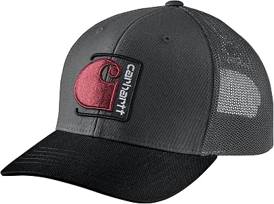 Carhartt Mens Canvas Mesh-Back C Patch Cap
