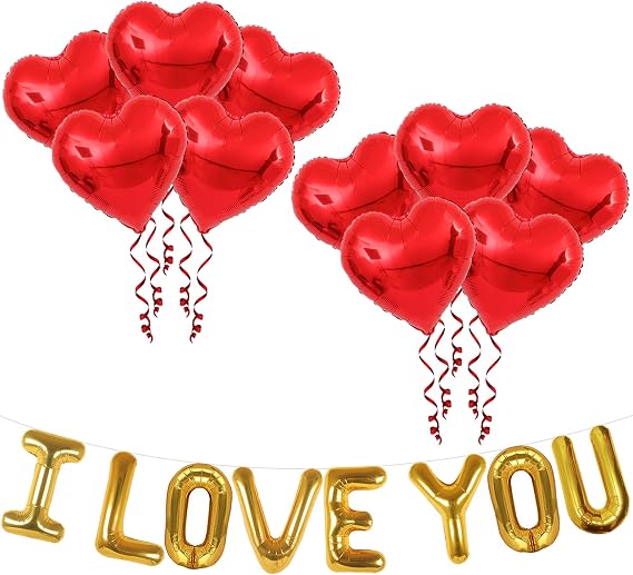 KatchOn I Love You Balloons Set 18 Inch, Pack of 18