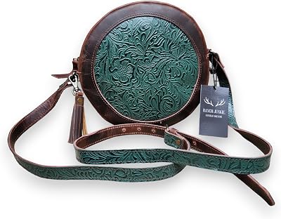 Canteen Crossbody Western Round Purse