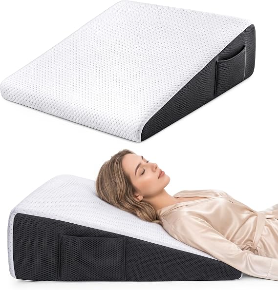 Utopia Bedding Wedge Pillow for Headboard, Memory Foam, 24x24x7 Inch