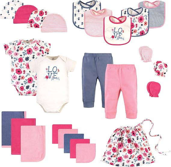 Touched by Nature Unisex Baby Organic Cotton Layette Set and Giftset