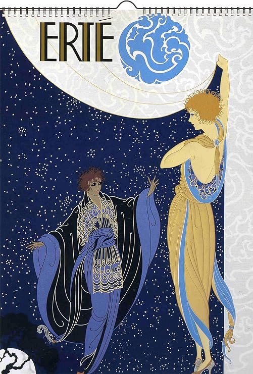 2027 Wall Calendar [12 pages 8"x12"] Erte Art Deco Illustration Fine Artwork Vintage Poster M-651