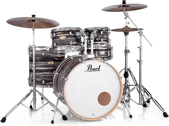 Pearl Decade Maple Artisan Limited Edition 5-pc. Shell Pack With All Maple Shells, Satin Lacquer Finish Black Satin Marble