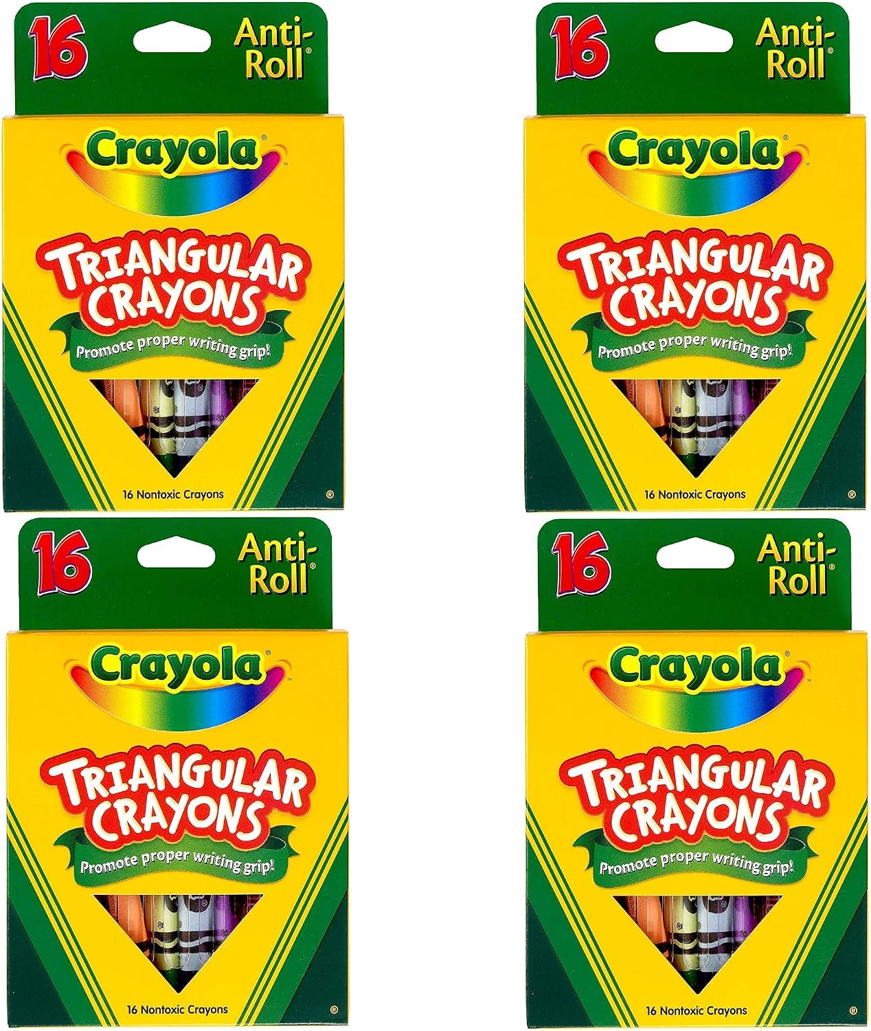 Crayola 16ct Triangular Crayons, 4 Pack