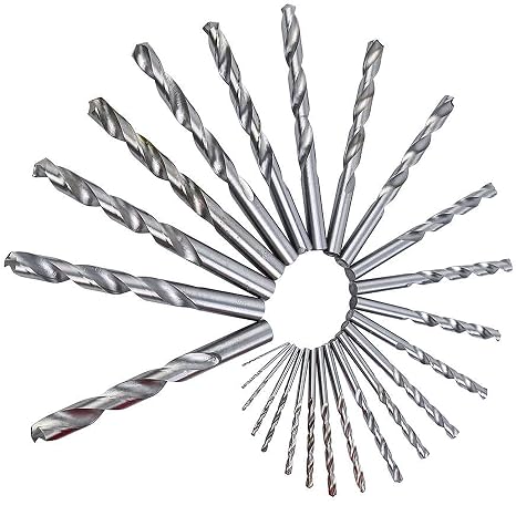 25-Piece HSS Drill Bit Set 1-13mm - 135 Split Point for Metal/Wood/Plastic