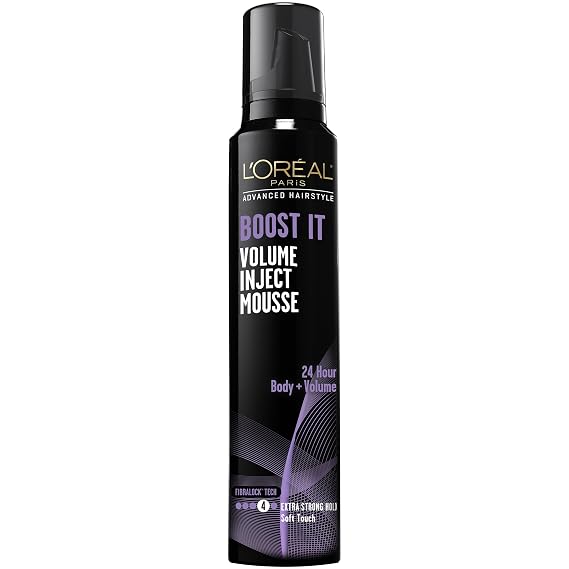 L'Oreal Paris Advanced Hairstyle BOOST IT Volume Inject Mousse, 8.3 oz.