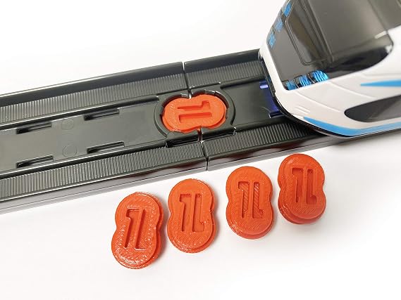 TrainLab Dog Bones Connectors for Intelino Smart Train Tracks 5pc (Red)