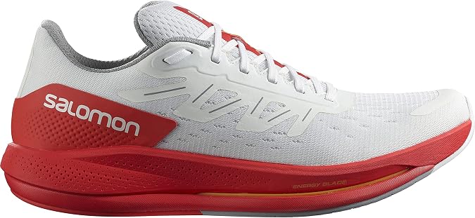 Salomon Spectur Trail Running Shoes Mens Sz 12 White/Poppy Red/Blazing Orange