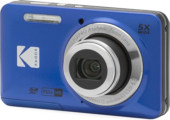 Kodak PIXPRO FZ55 Digital Camera, Compact Point & Shoot (Blue)