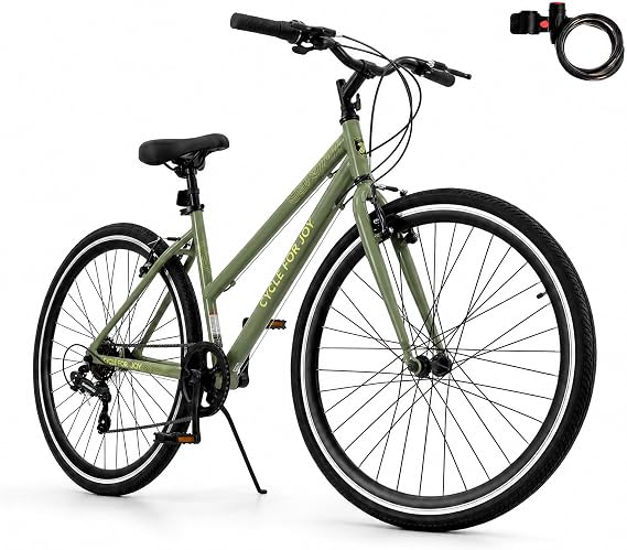 Mens Hybrid Bike, 700C Adult Bicycle for Commuting