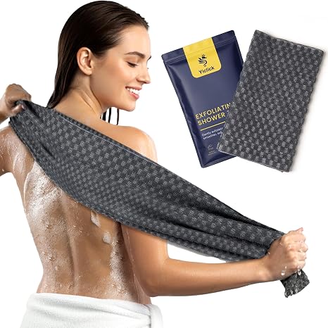 Yiclick Back Scrubber for Shower Back Brush Alternative Exfoliating Washcloth Shower Sponge Body & Sponge Body Scrub Body Scrub Loofah Sponge Sauna Accessories Men and Women