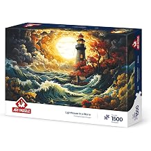 Art Puzzle Lighthouse in a Storm 1500 Piece Puzzle