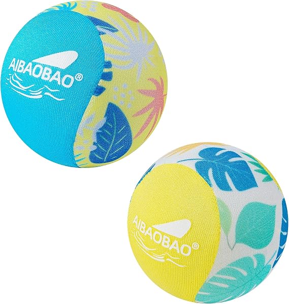 2 Pack Water Ball, Water Skipping Balls 5.5cm Art Design for All Ages Adults with Net Bag for Lakes, Rivers, Beach, Jumping Balls Skimming for Swimming Pool Outdoor Pool Beach
