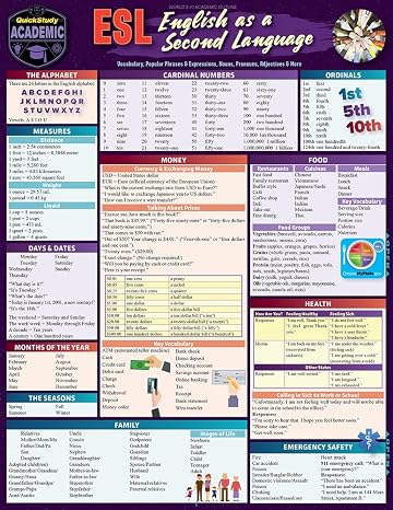 ESL - English as a Second Language: a QuickStudy Laminated Reference Guide (A Quickstudy Reference Guide)