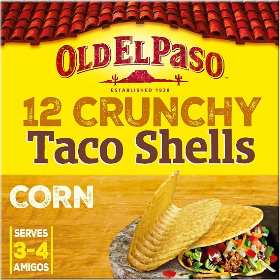 Old El Paso Mexican 12 Crunchy Taco Shells, 156g