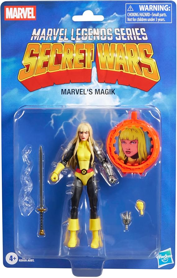 Marvel Efsaneler Serisi Gizli Savaşlar Magik, Retro X-Men ve Yeni Mutantlar Çizgi Roman Koleksiyon 15,5 cm Aksiyon Figürü Mercek Kalkanı ile