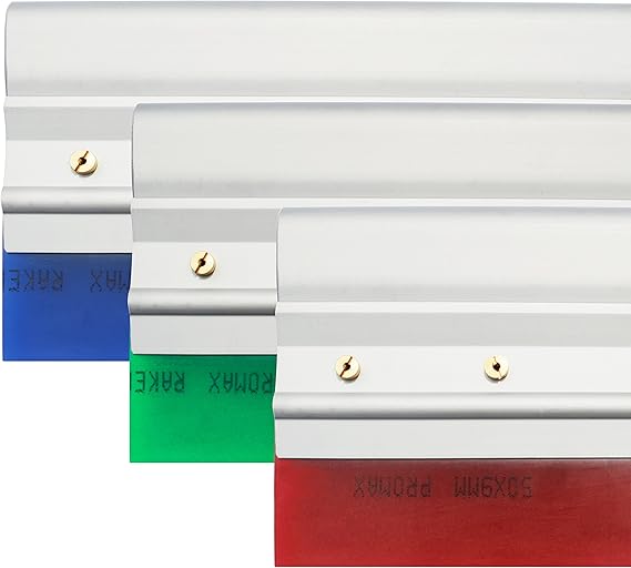 13" - Aluminum Squeegee Handle Set (Single Durometer) (Red 60 Durometer)