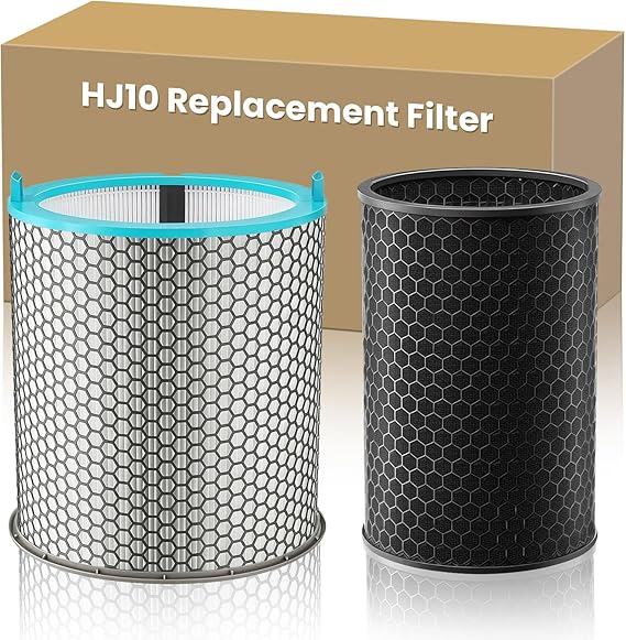 HJ10 Replacement Filter Compatible with Dyson Hushjet Air Purifier | 3 in 1 True HEPA Activated Carbon High-Efficiency Filter for Pet Home Large Room