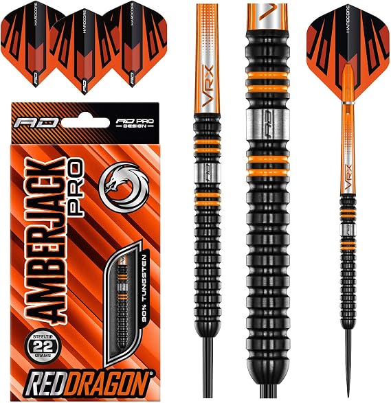 RED DRAGON Amberjack Proシリーズ プレミアムタングステンダーツセット フライトとステム付き