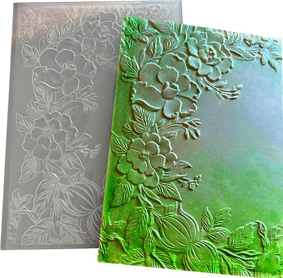 3D Plastic Embossing Folders for Card Making 3 d Flowers Texture Embossing Folder for Scrapbooking Paper Crafting Home Decoration