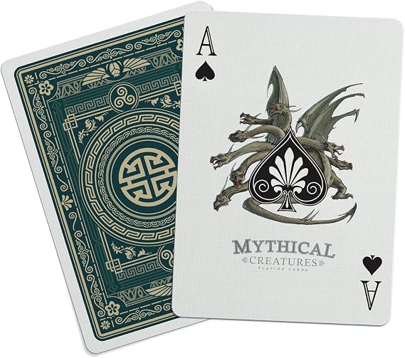 Bicycle Mythical Creatures Playing Cards Greek, Norse, Egyptian & East Asian Legends | Premium USPCC Deck with Custom Art