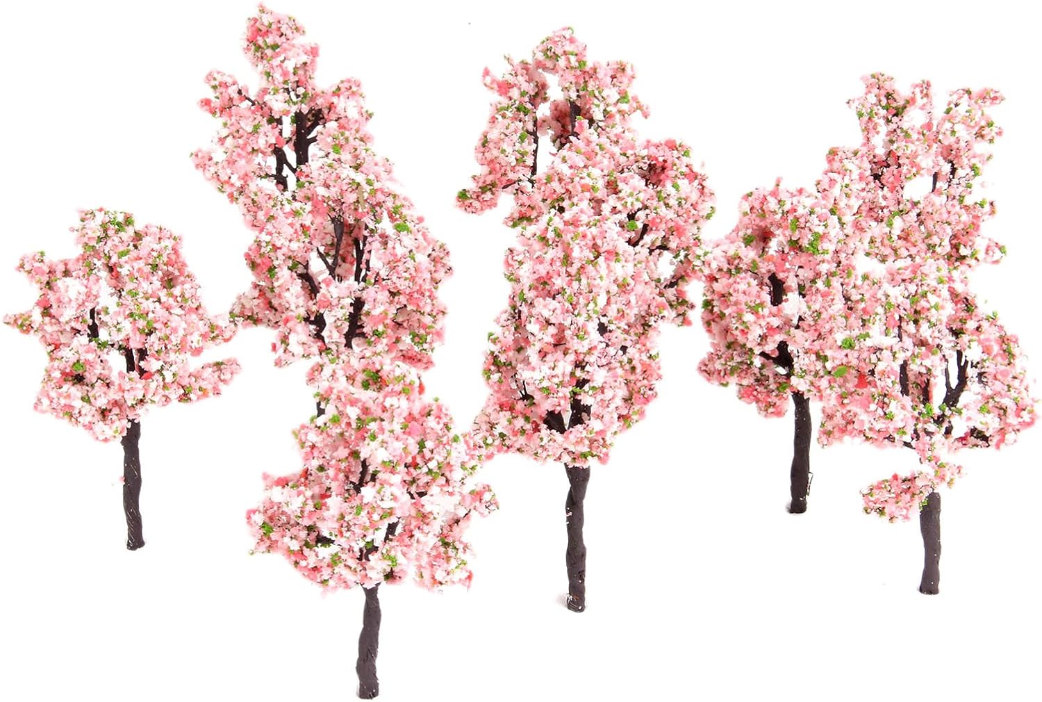 Yetaha 10pcs Model Trees 11cm Model Trains Scenery Pink Flower Model Tree Architecture Trees Flower Trees Railway Train Diorama Garden Scenery OO HO Scale for DIY Scenery Landscape