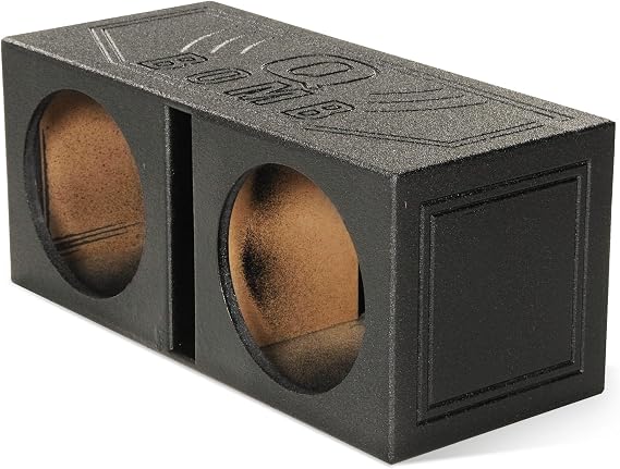Q Power 12" Dual Subwoofer Box, High-Performance Vented Speaker Enclosure