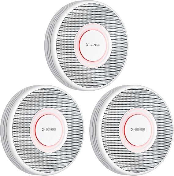 X-Sense Smart Smoke Alarm with English Voice Alerts, XS0B-MR, 3-Pack