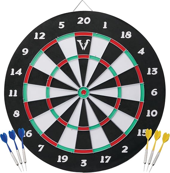 Viper Double Play Regulation Size Coiled Paper Fiber Dartboard with Darts