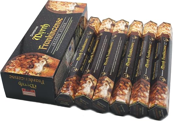 Frankincense & Myrrh - 120 Sticks Box - Darshan Incense (Standard Version)