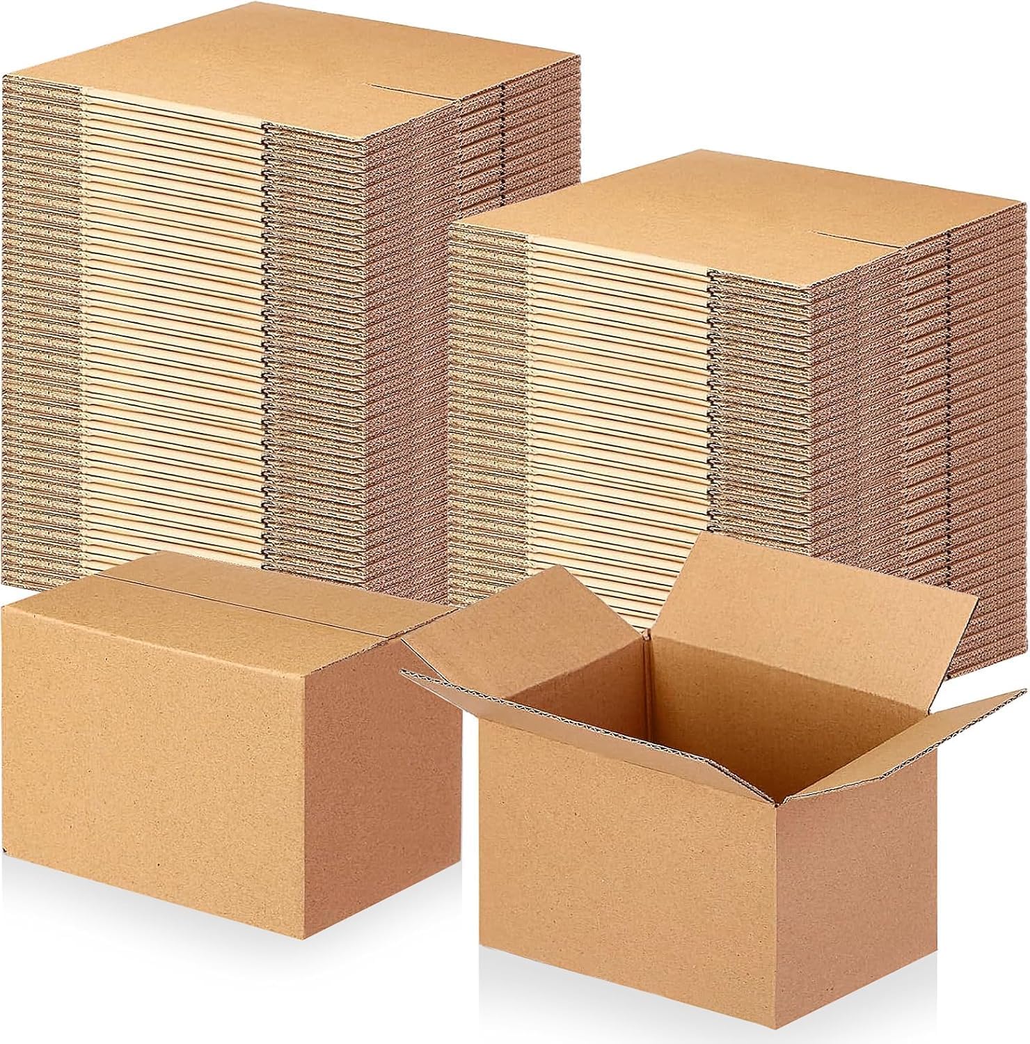Pack of 62 Small Folding Boxes 10 x 10 x 15 cm Brown Shipping Boxes for Mailing E-Commerce Gifts Cardboard Shipping Boxes Corrugated Cardboard Gift Boxes for Moving Storage