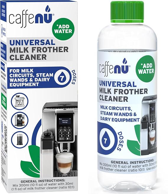 Caffenu Universal Milk Frother Cleaner, Use on All Machines, Just Add Water