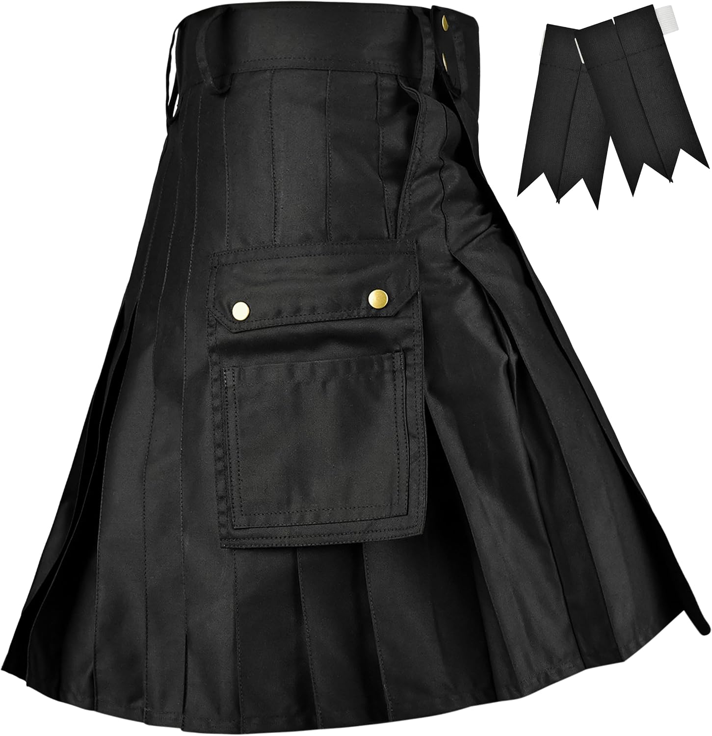 Mens Kilt Scottish Phantom Utility Kilts for Men Traditional Highland Costume Kilts with Cargo Pockets