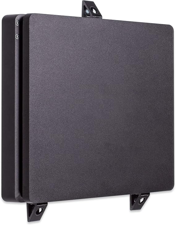 P3D-Lab Wall Mount for PlayStation 4 PS4 Slim, Wall Bracket, Black