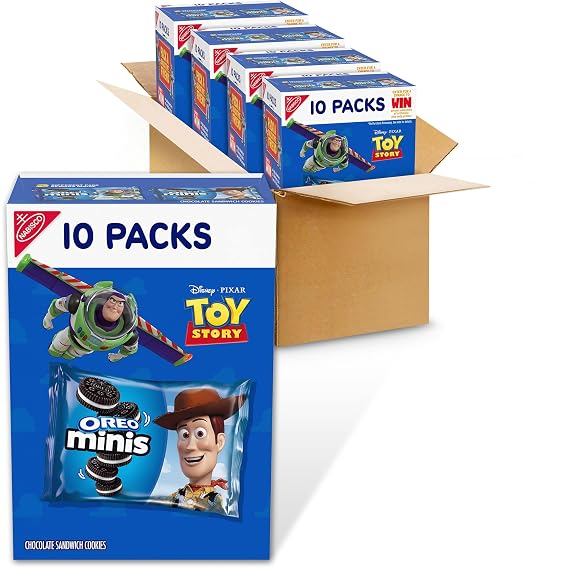 OREO Minis Chocolate Sandwich Cookies, 40 Total Snack Packs (4 Boxes)