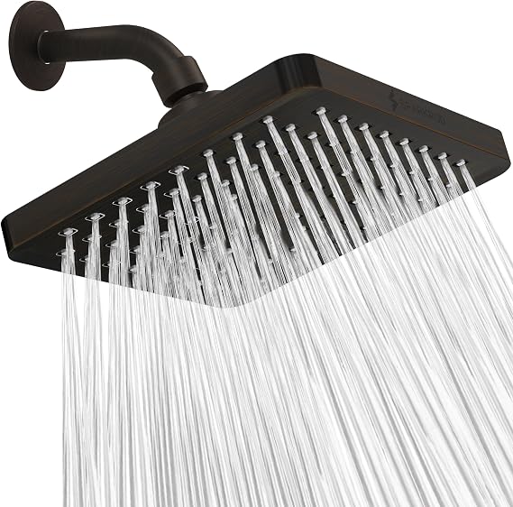 SparkPod Rain Shower Head, 8 Inch Square, Vintage Oil-Rubbed Bronze Finish