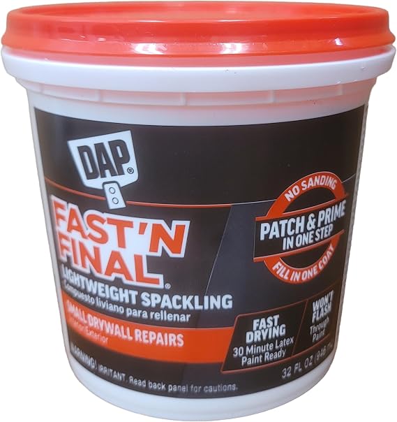 DAP Fast 'N Final Ready to Use White Lightweight Spackling Compound 1 qt.