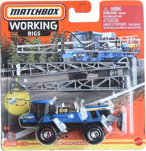 Matchbox MBX Crop Sprayer, Working Rigs 1/16 [Blue]