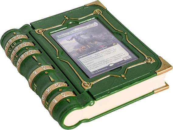 MTG Commander EDH Command Zone/Tray for Magic The Gathering - With Damage, Cast & Life Counters. Store your Commander Deck's Dice & Tokens inside (up to 30 Sleeved Cards)- MTG Accessories Gift (Green)
